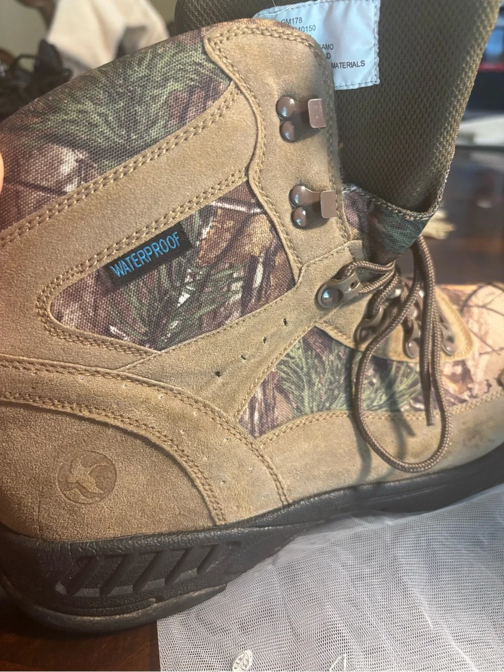 Gander Mountain Kids' Camo Brown Lace-Up Hiking Boots